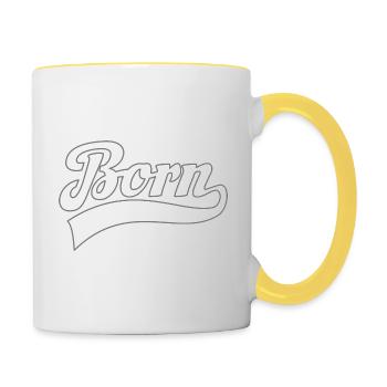 Born in 2005 - Limited Edition Birthday - Contrasting Mug - white/yellow - Right