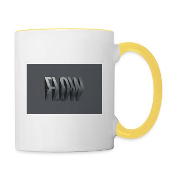 Flow - Tasse zweifarbig - Weiß/Gelb - Rechts