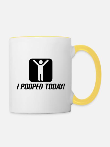 Ich habe heute - Tasse zweifarbig - Weiß/Gelb