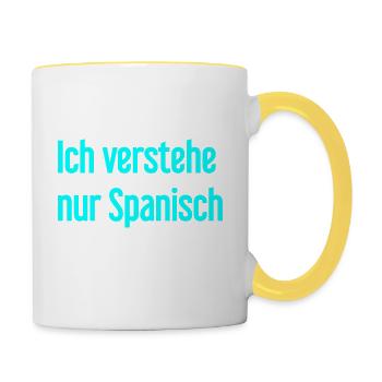 I only understand Spanish - Contrasting Mug - white/yellow - Right