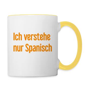 I only understand Spanish - Contrasting Mug - white/yellow - Right