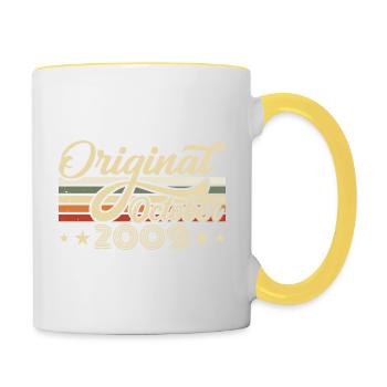October 2009 Birthday in October - October 2009 - Contrasting Mug - white/yellow - Right