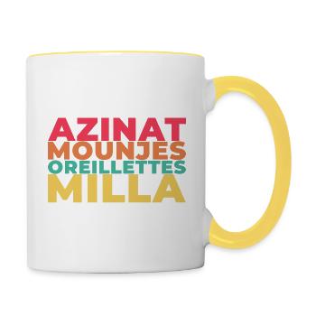 Siesta-Menü von Ariège. - Tasse zweifarbig - Weiß/Gelb - Rechts