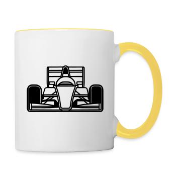 Race Car - Contrasting Mug - white/yellow - Right