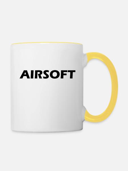 Airsoft JH - Tasse zweifarbig - Weiß/Gelb
