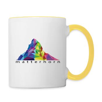Matterhorn colored - Contrasting Mug - white/yellow - Right