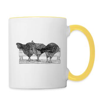 am Buffet - Tasse zweifarbig - Weiß/Gelb - Rechts