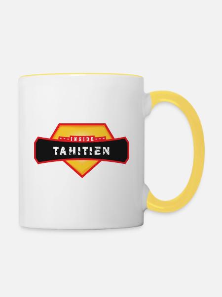 Tahitian Inside - Tasse zweifarbig - Weiß/Gelb