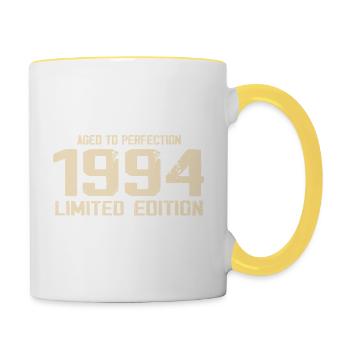 1994 Limited edition 1994 Birthday 1994 Retro - Contrasting Mug - white/yellow - Right