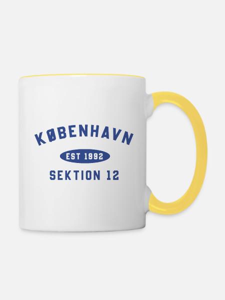Kopenhagen für immer - Tasse zweifarbig - Weiß/Gelb