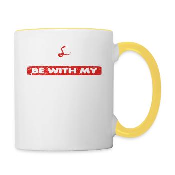 Serpent Serpent aime plutôt mon Bushmaster - Mug contrasté - blanc/jaune - Droite