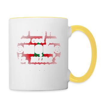 no matter mom cool mutter gift Marokko png - Tasse zweifarbig - Weiß/Gelb - Rechts