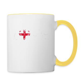 Love Home Roots Home Pride Country Georgia png - Contrasting Mug - white/yellow - Right
