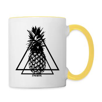 Pineapple - Tasse zweifarbig - Weiß/Gelb - Rechts