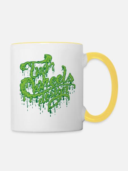 TWD Schlamm - Tasse zweifarbig - Weiß/Gelb