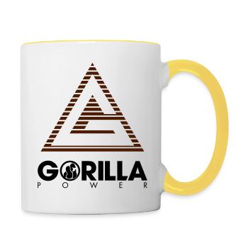 G like Gorilla Power - Contrasting Mug - white/yellow - Right