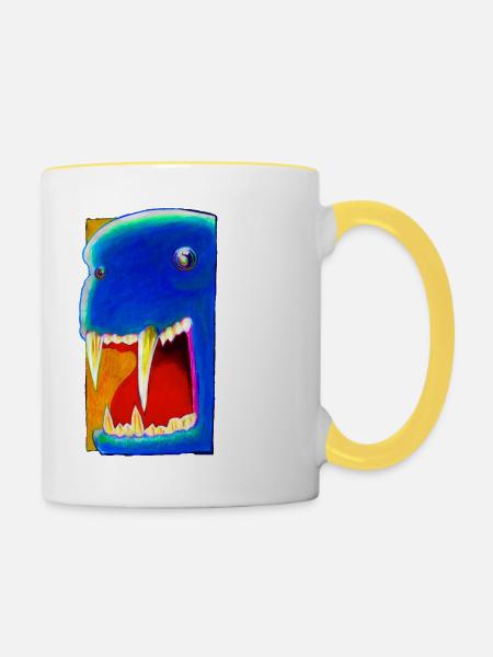 BLUe - Tasse zweifarbig - Weiß/Gelb