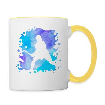 Hockey - Tasse zweifarbig - Weiß/Gelb - Rechts