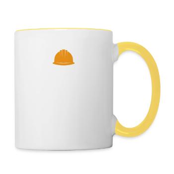 Chef De Chantier - Mug contrasté - blanc/jaune - Droite
