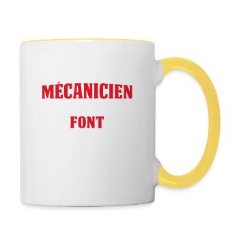 Real mechanic Others pretend - Contrasting Mug - white/yellow - Right