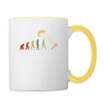 Evolution of Kite - Contrasting Mug - white/yellow - Right