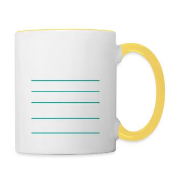 Le Tarif Horaire D'un Mécanicien - Mug contrasté - blanc/jaune - Droite