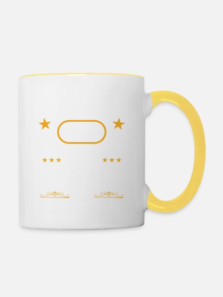 Septembre 1968 54 Ans Anniversaire Idée Cadeau - Mug contrasté - blanc/jaune