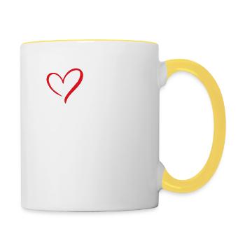 Mère Veilleuse Maman Fête Des Mères Anniversaire - Mug contrasté - blanc/jaune - Droite