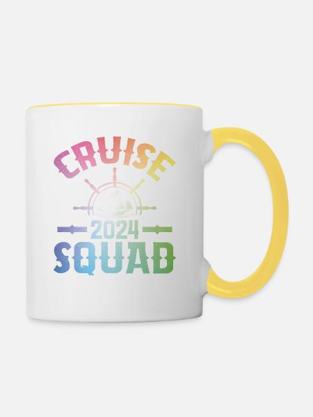 Kreuzfahrtgruppe 2024 - Tasse zweifarbig - Weiß/Gelb