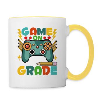 Game on the 2nd grade - Contrasting Mug - white/yellow - Right