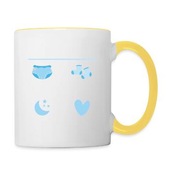 Prévisions Pour 2024 Cadeau De Grossesse 2024 - Mug contrasté - blanc/jaune - Droite