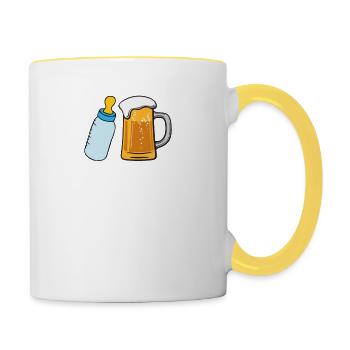 Je Vais Être Un Grand-père - Mug contrasté - blanc/jaune - Droite