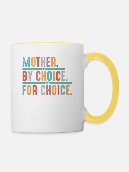 Mutter nach Wahl - Tasse zweifarbig - Weiß/Gelb