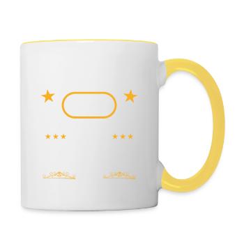 Anniversaire Vintage Idée Cadeau Décembre 1997 25 - Mug contrasté - blanc/jaune - Droite