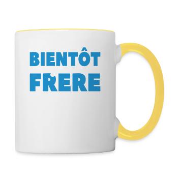 Bientôt Grand-frère - Mug contrasté - blanc/jaune - Droite