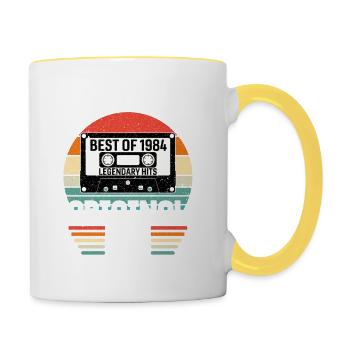 Édition Limitée Du Meilleur De L'original De 1984 - Mug contrasté - blanc/jaune - Droite
