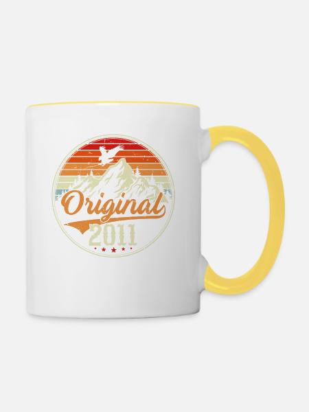 Original 2011 - Tasse zweifarbig - Weiß/Gelb