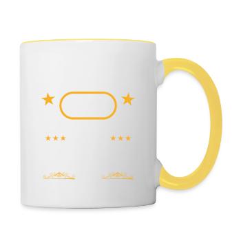Anniversaire Vintage Idée Cadeau Mars 1991 32 - Mug contrasté - blanc/jaune - Droite