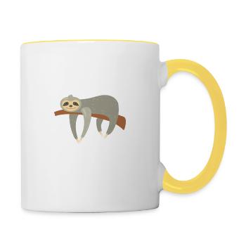 Lieblings Schlafshirt - Tasse zweifarbig - Weiß/Gelb - Rechts