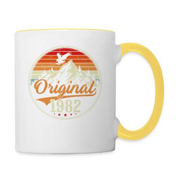 Orginal 1982 - Mug contrasté - blanc/jaune - Droite