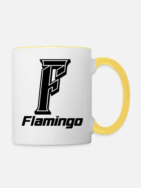FLAMINGO - Tasse zweifarbig - Weiß/Gelb