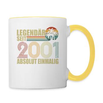 Legendär Seit 2001 - Mug contrasté - blanc/jaune - Droite