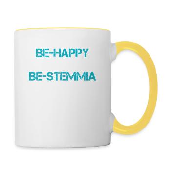 Geschenkideen für lustige Details - Tasse zweifarbig - Weiß/Gelb - Rechts
