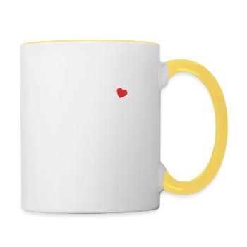Petite Fille à Son Papa - Mug contrasté - blanc/jaune - Droite