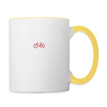 Fahrrad Fahrrad Fahrrad Fahrradsattel Singlespeed - Tasse zweifarbig - Weiß/Gelb - Rechts