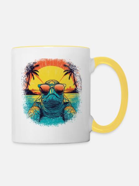 awesome gift idea present idea - Tasse zweifarbig - Weiß/Gelb