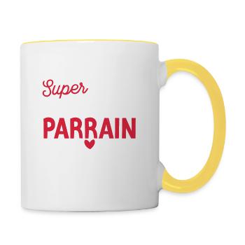 Super-héros Sans Cape : Le Parrain - Mug contrasté - blanc/jaune - Droite