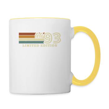 Anniversaire Vintage 1993 Édition Limitée - Mug contrasté - blanc/jaune - Droite