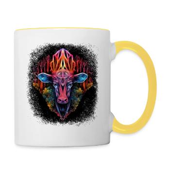 Statement Alcoholic Meat Christmas Brisket Beer - Contrasting Mug - white/yellow - Right