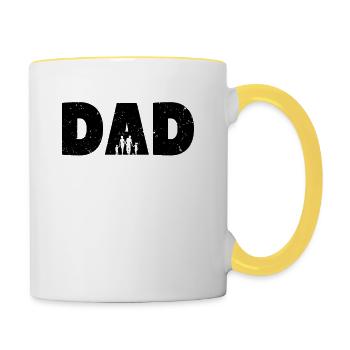 Cadeau de la fête des pères - Mug contrasté - blanc/jaune - Droite